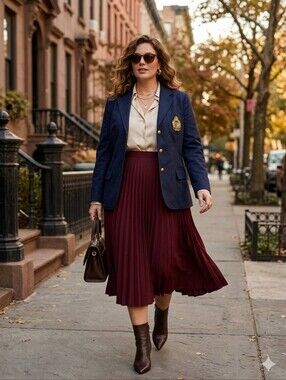 Lauren Ralph Lauren Navy Cotton Crest Blazer Gold Buttons Size 14 Heritage